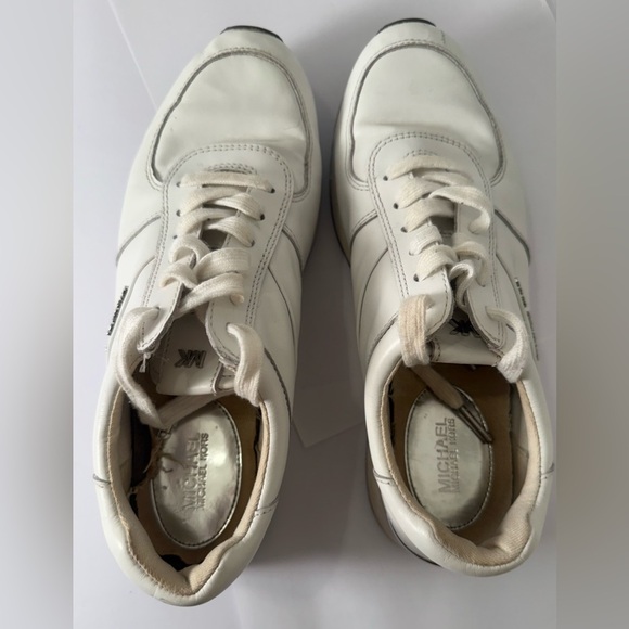 Michael Kors Allie Stride Trainer Bright White Sneakers Women sizes 6 EUC - Picture 6 of 8